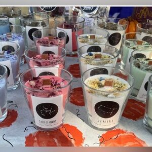 Handmade 8oz soy zodiac candles